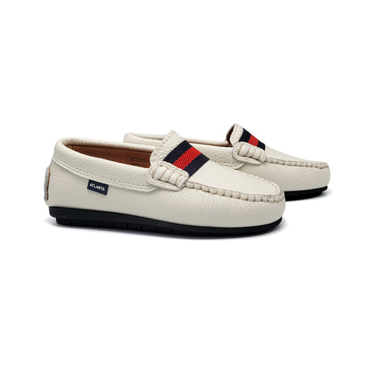 Atlanta Mocassin White Grain Loafer X47