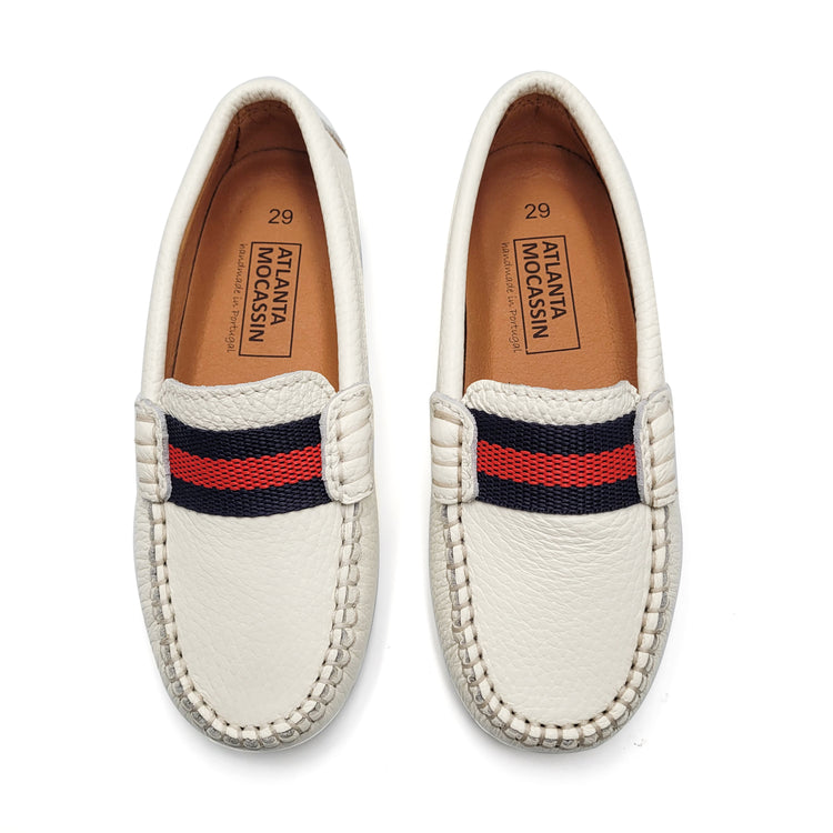 Atlanta Mocassin White Grain Loafer X47