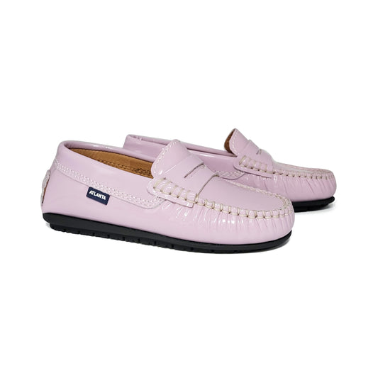 Atlanta Mocassin Violet Patent Penny Loafer 032