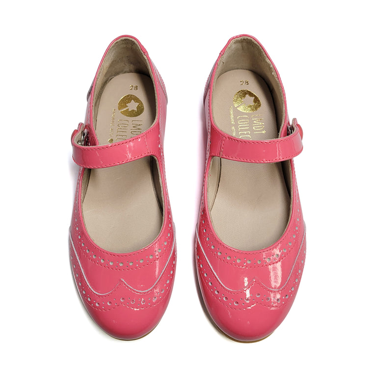 LMDI Doll Pink Punch Wingtip Mary Jane