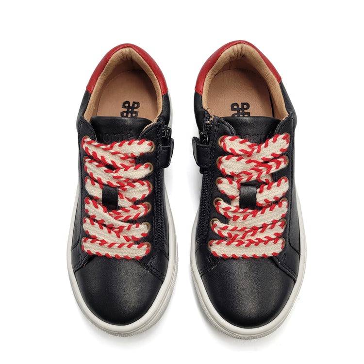 Porte Eleanor Candy Cane Black Lace Sneaker