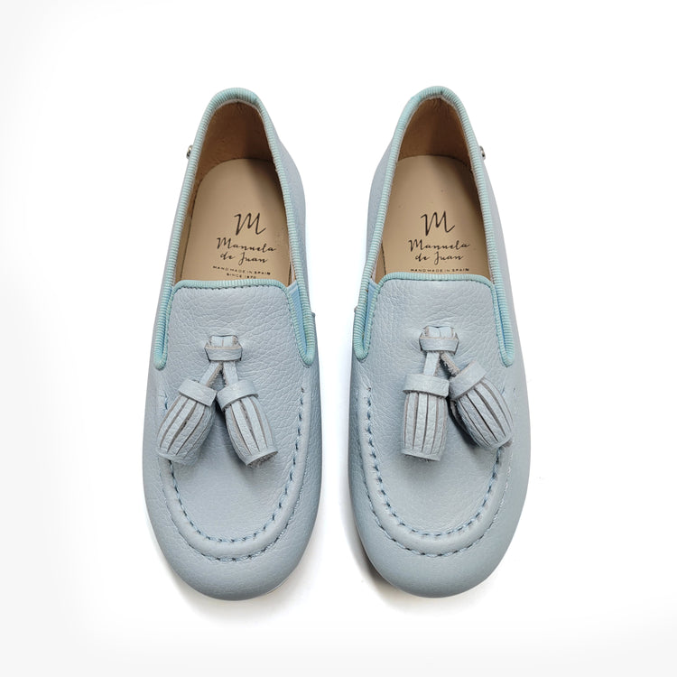 Manuela De Juan Sky Blue Tassel Dress Shoe S3138