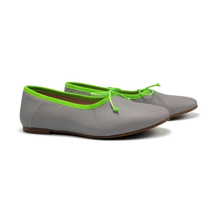 Maria Catalan Grey Green Ballet Flat 600713