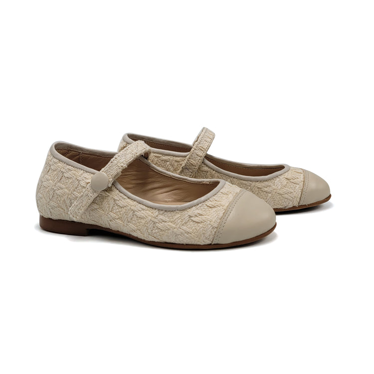 Blublonc Chita Ivory Knit Mary Jane