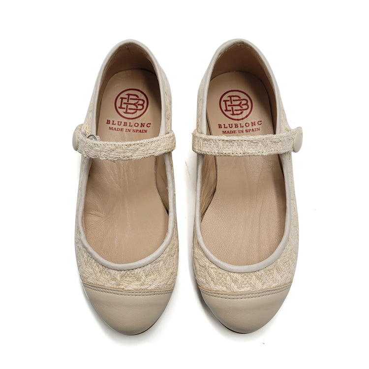 Blublonc Chita Ivory Knit Mary Jane