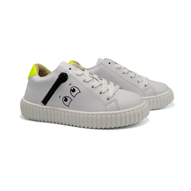 Blublonc Donald White Smile Lace Sneaker