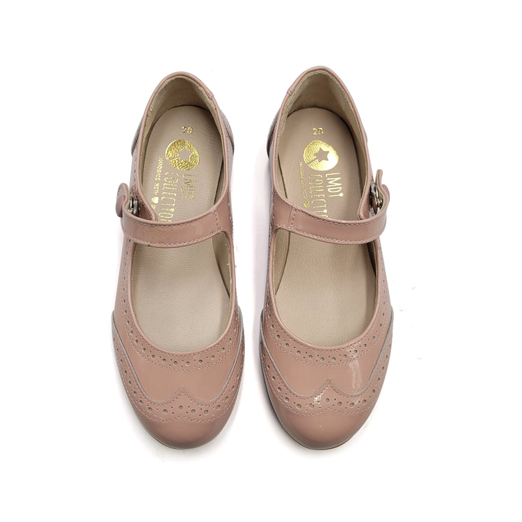 LMDI Doll Dusty Mauve Wingtip Mary Jane