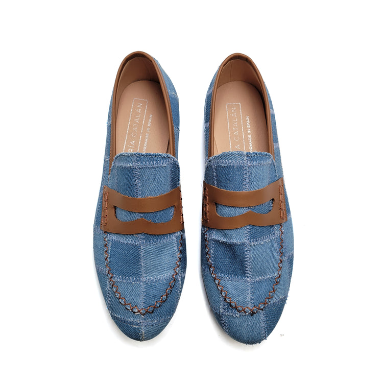 Maria Catalan Denim Penny Loafer 710715