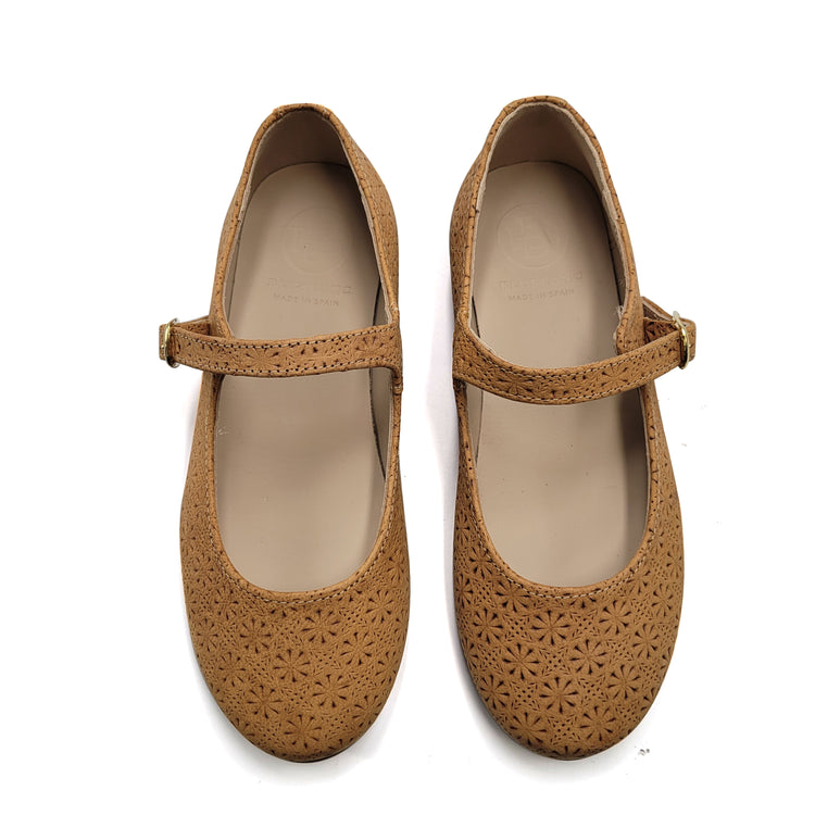 Blublonc Estella Camel Imprint Mary Jane