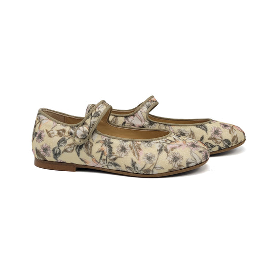 Brunellis Sage Floral Shimmer Mary Jane S-21