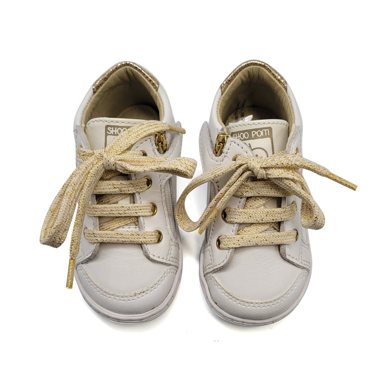 Shoo Pom Bouba White Flower Sneaker