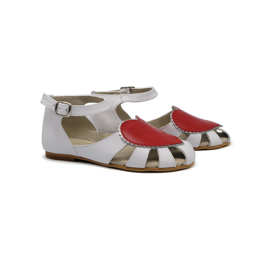 Sonatina Mia White Heart Sandal