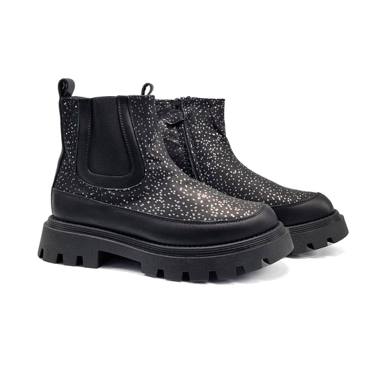 Manuela De Juan Black Luxy Chunky Boot S3079