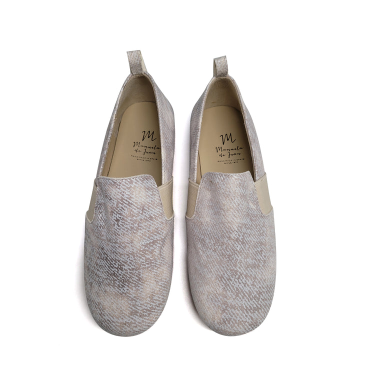 Manuela De Juan Taupe Sky Print Slip On S2977