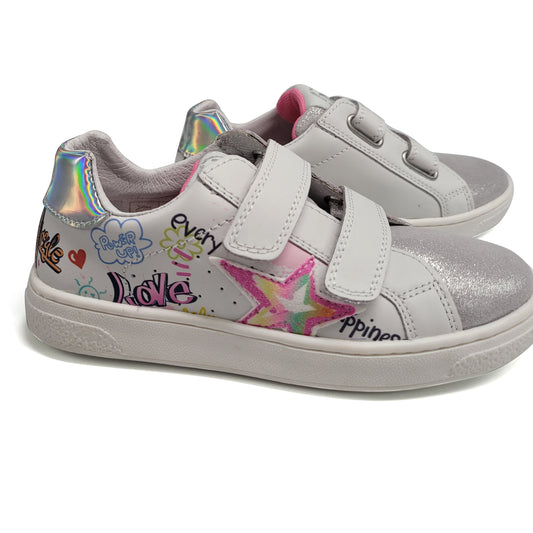 Naturino Pinn Glitter Graffiti Velcro Sneaker