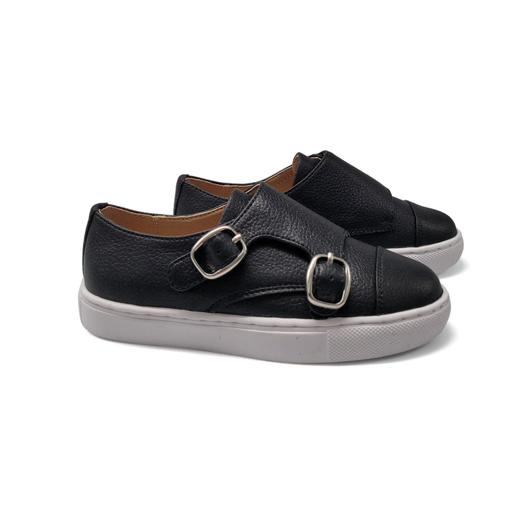 Mamelina Black Velcro Monk Strap Sneaker 160656