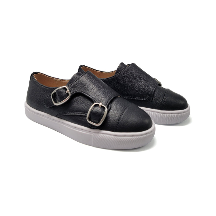 Mamelina Black Velcro Monk Strap Sneaker 160656