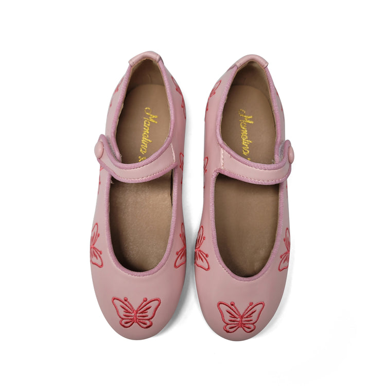 Mamelina Pink Butterfly Mary Jane A011