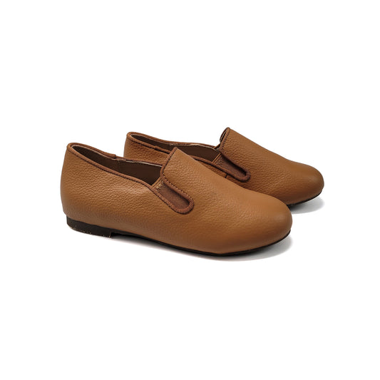 Mamelina Tan Pebbled  Smoking Slip On 0311