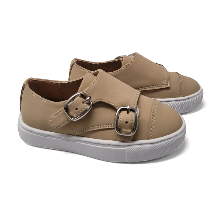 Mamelina Taupe Velcro Monk Strap Sneaker 160656