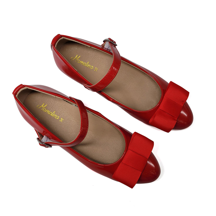 Mamelina Red Patent Bow Mary Jane 62061