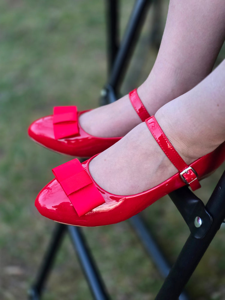 Mamelina Red Patent Bow Mary Jane 62061