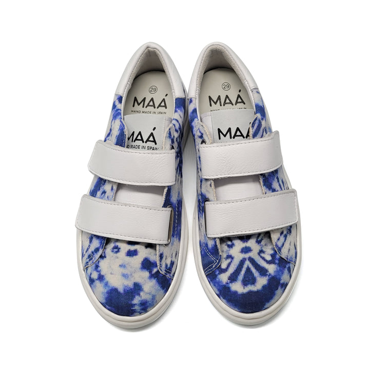 Manuela Blue Tie Dye Velcro Sneaker C285