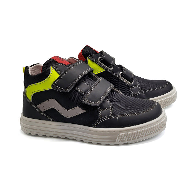 Naturino Mizar Black Lightening Bolt Velcro Sneaker