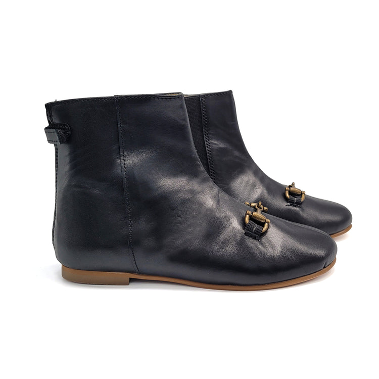 Sonatina Angelina Black Anchor Chain Bootie