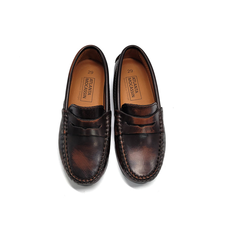 Atlanta Mocassin Hickory Brown Penny Loafer 032