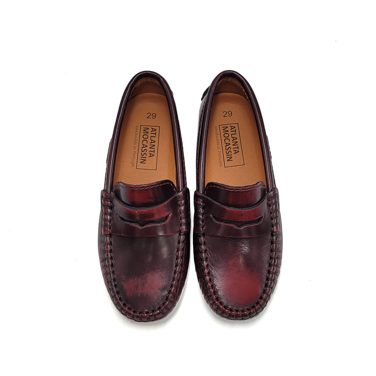 Atlanta Mocassin Sangria Burgundy Penny Loafer 032