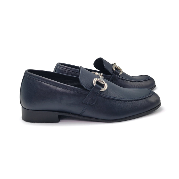 Andanines Navy Saffiano Chain Slip on 232869