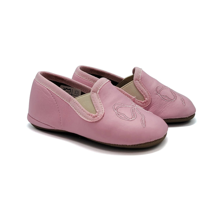 Pepe' Baby Pink Embroidered Smoking Shoe 280