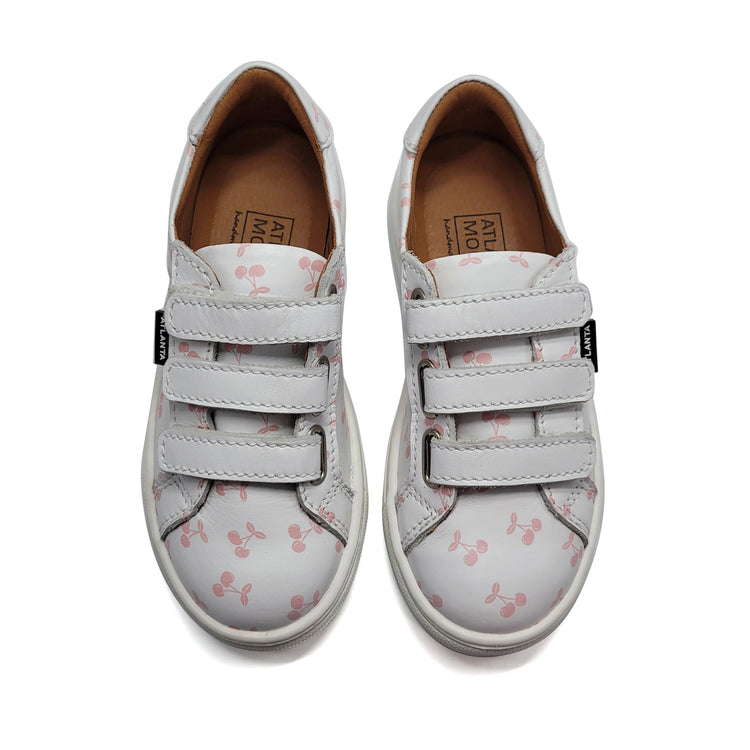 Atlanta Mocassin White Cherry Velcro Sneaker 523