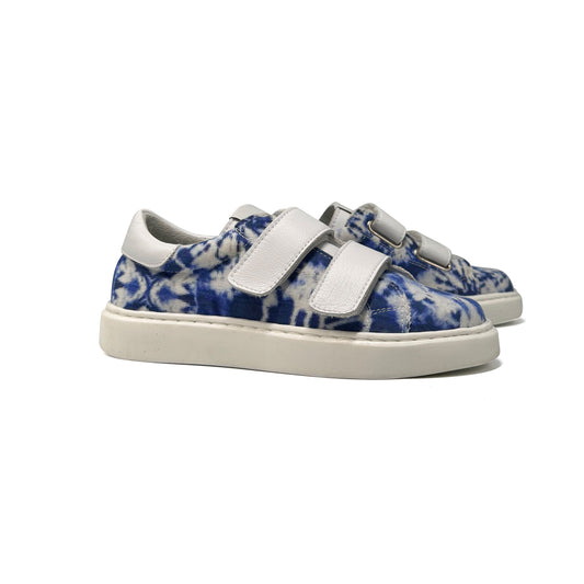 Manuela Blue Tie Dye Velcro Sneaker C285