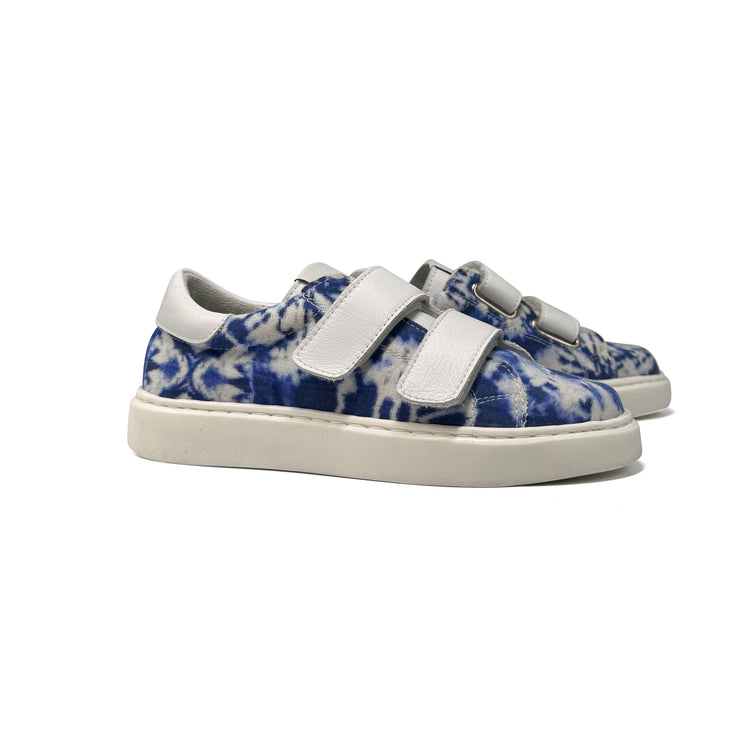 Manuela Blue Tie Dye Velcro Sneaker C285