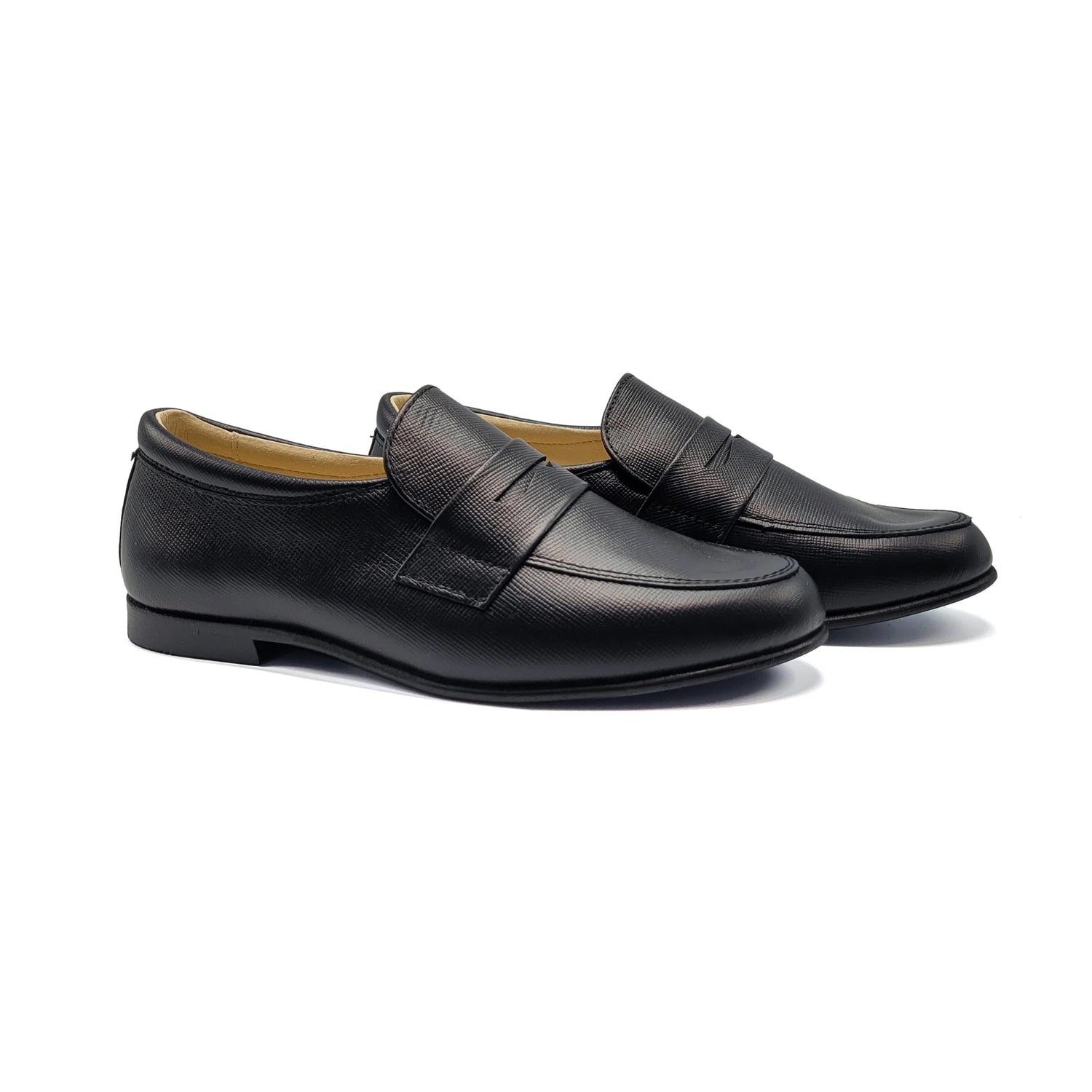 Andanines Black Saffiano Penny Loafer 202751