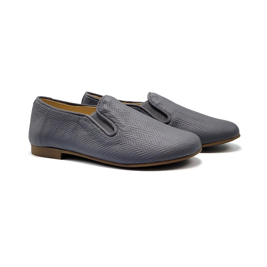 Andanines Grey Herringbone Smoking Shoe 182447