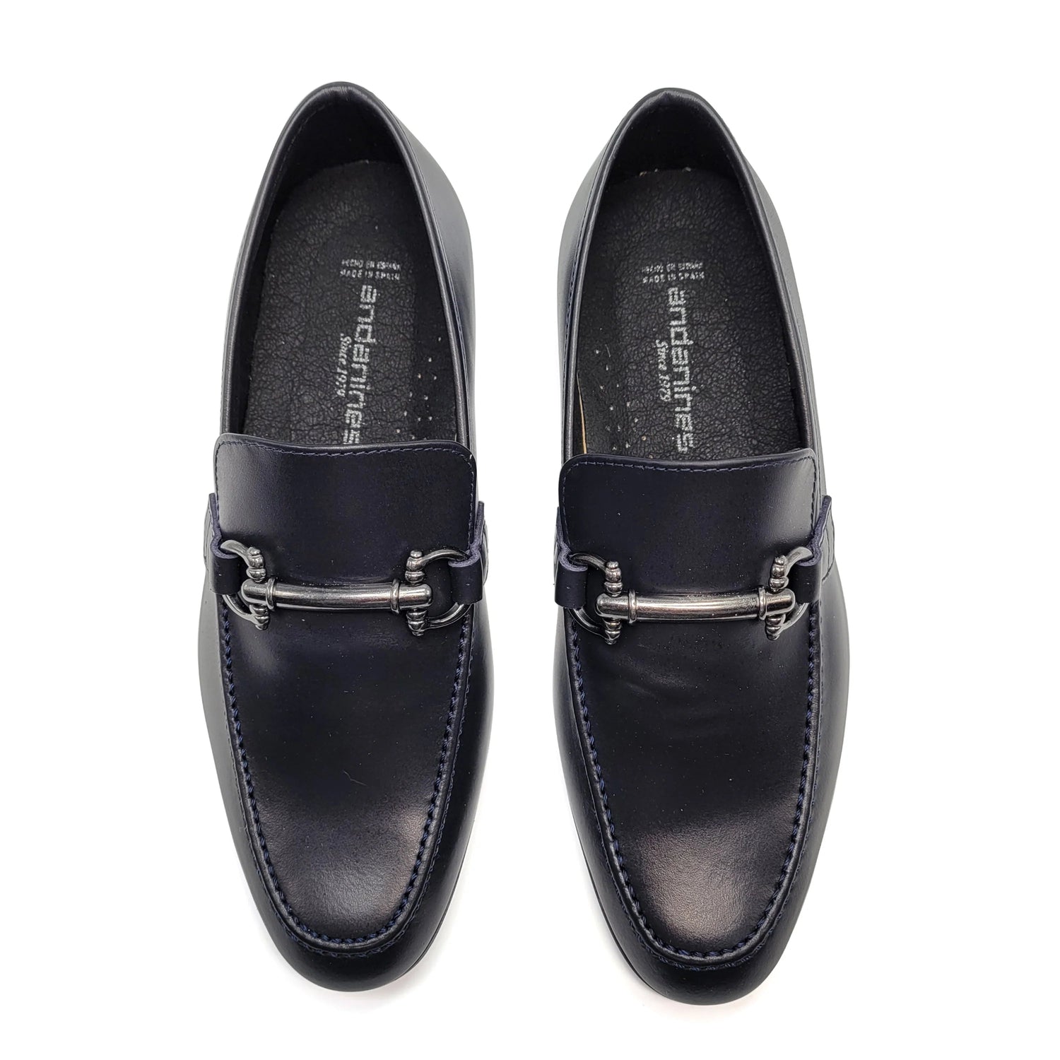 Andanines Navy Chain Slip On Loafer C77703