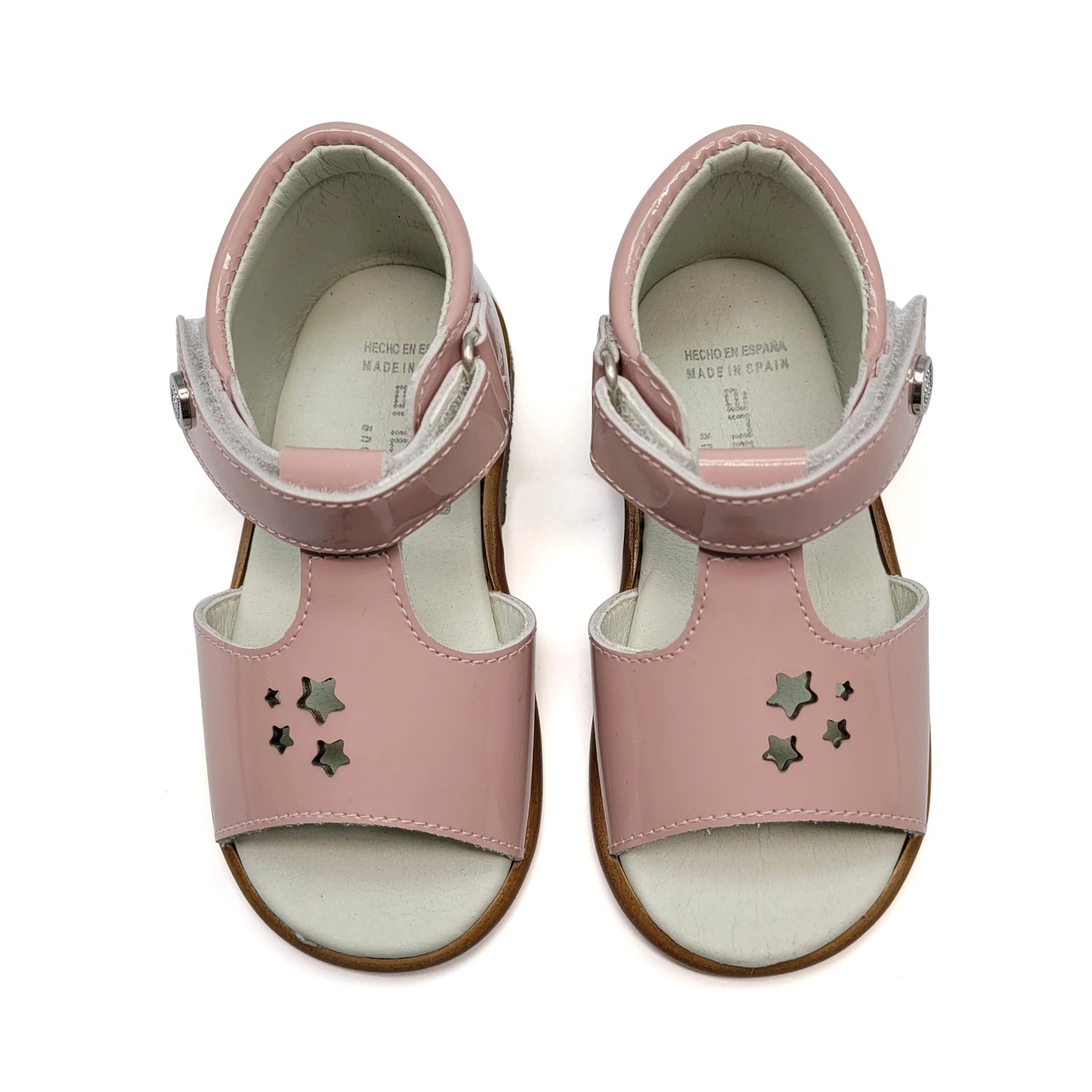 Andanines Pink Stars Velcro Baby Sandal 251501