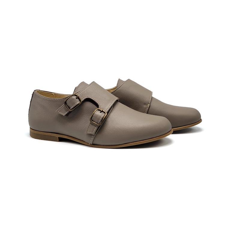 Andanines Taupe Monk Strap Dress Shoe 222413