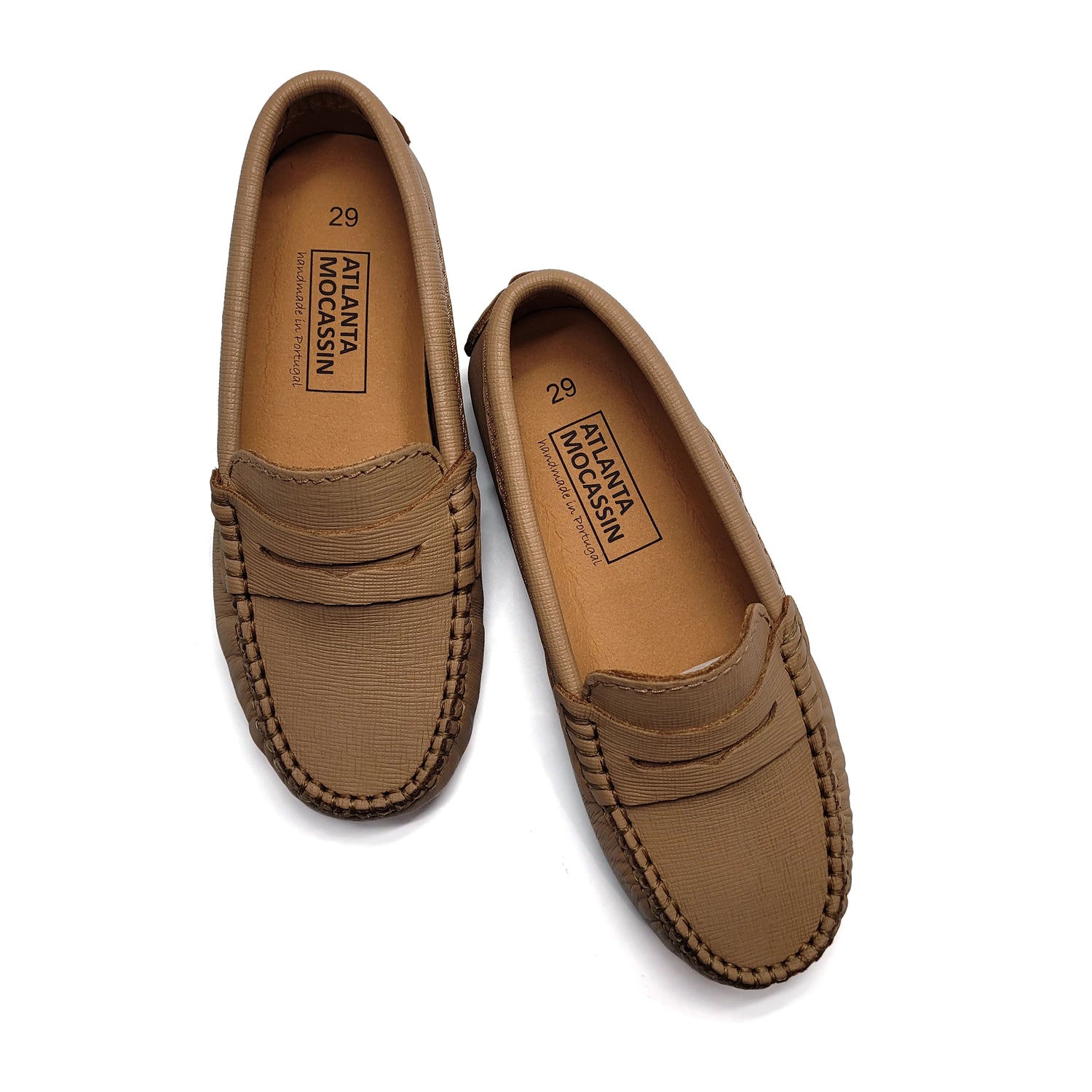 Atlanta Mocassin Beige Safiano Penny Loafer 032