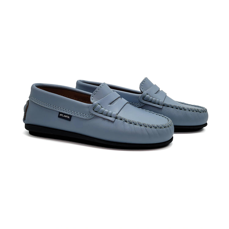 Atlanta Mocassin Blue Sky Smooth Penny Loafer 032