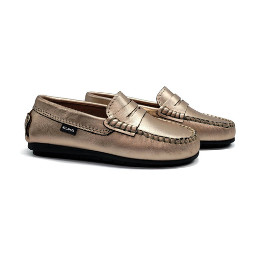 Atlanta Mocassin Rose Gold Penny Loafer 032