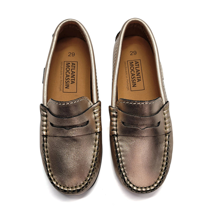 Atlanta Mocassin Rose Gold Penny Loafer 032