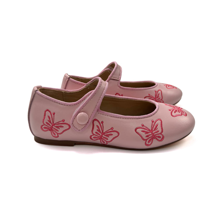 Mamelina Pink Butterfly Mary Jane A011