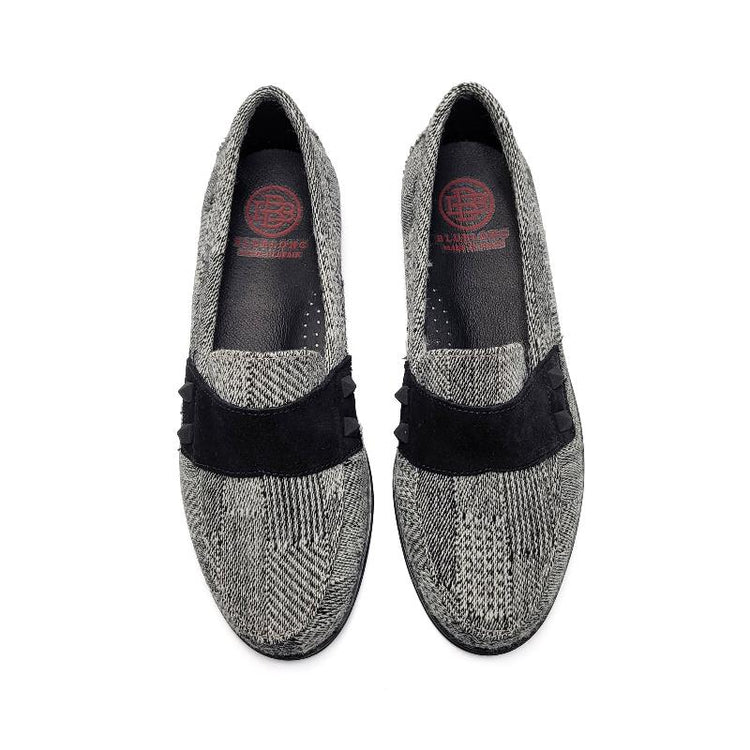 Blublonc-Holly-Black-and-White-Tweed-Loafer-GIRLS