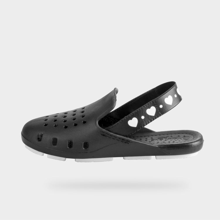 Slingers Black Heart Slingback Water Shoe