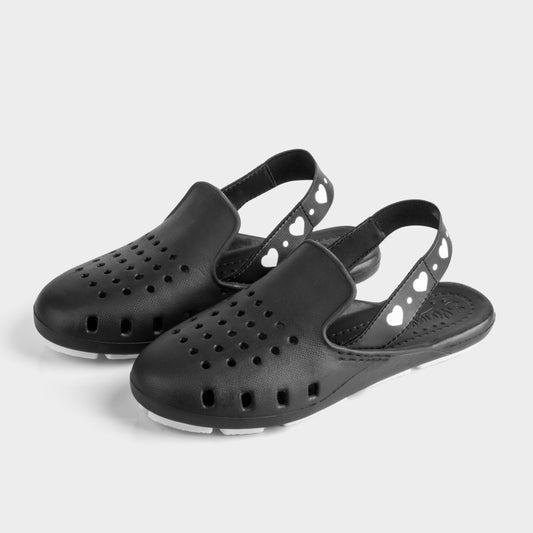 Slingers Black Heart Slingback Water Shoe