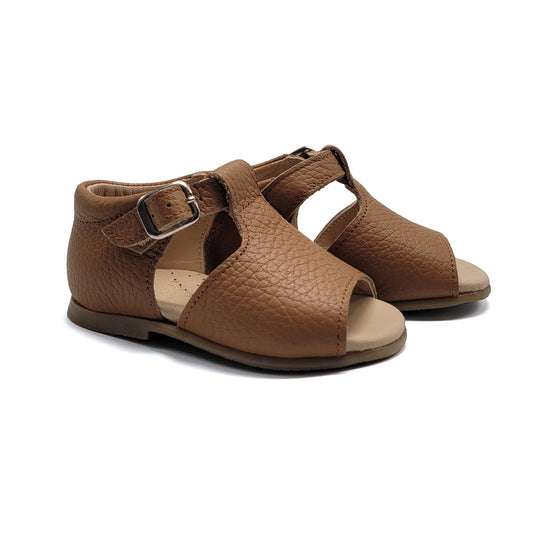 Blublonc Baylee Camel Pebbled Baby Sandal